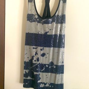Rock glam tank top black & grey